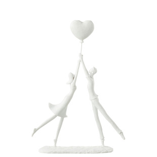 SCULTURA COPPIA CUORE