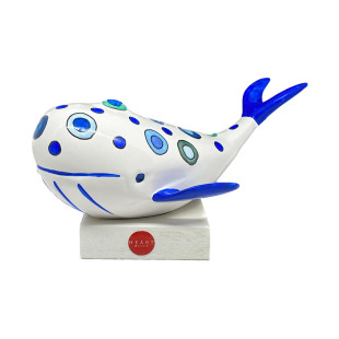 MOBY BALENA IN CERAMICA DOTS BLUE