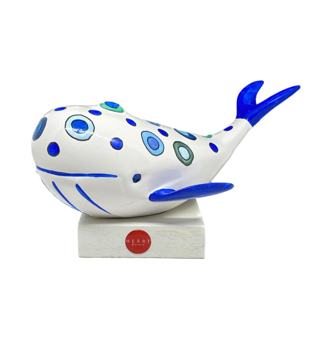 MOBY BALENA IN CERAMICA DOTS BLUE