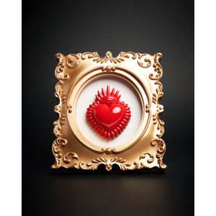 FRAME HEART RED/GOLD