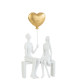 SCULTURA COPPIA SEDUTA CUORE ORO