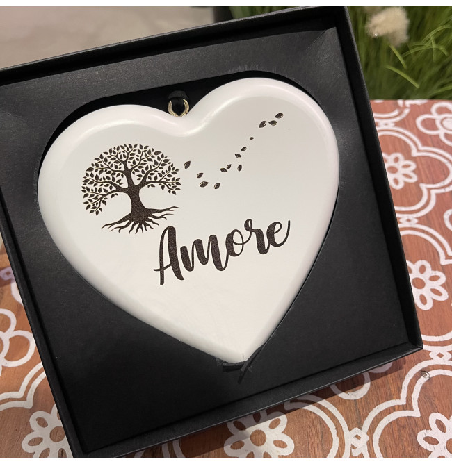 CUORE IN LEGNO "AMORE"