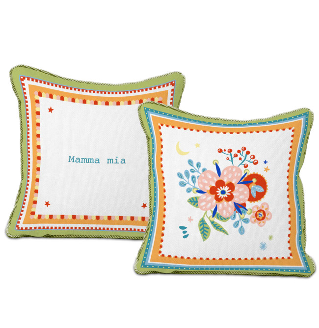 CUSCINO CON RICAMO MAMMA MIA 60x60