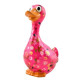 SALVADANAIO GOOSE GASTON M FUCSIA DECORO FIORI