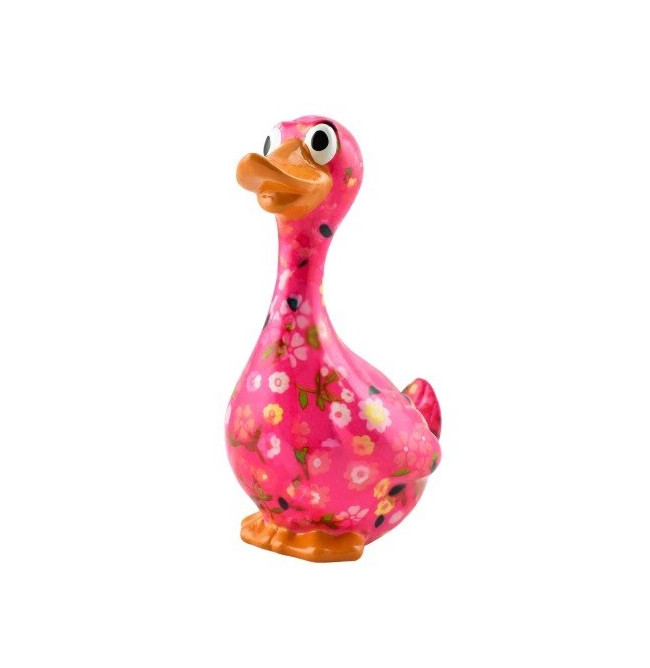 SALVADANAIO GOOSE GASTON M FUCSIA DECORO FIORI