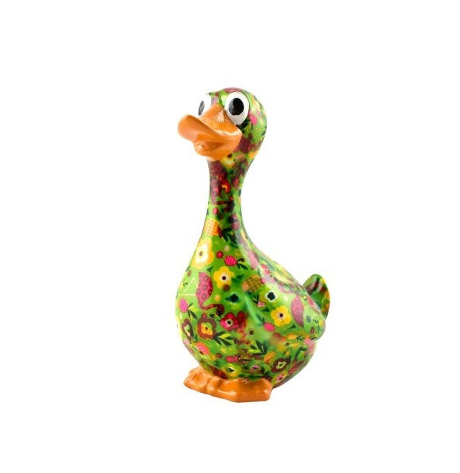 SALVADANAIO GOOSE GASTON M VERDE DECORO FENICOTTERI