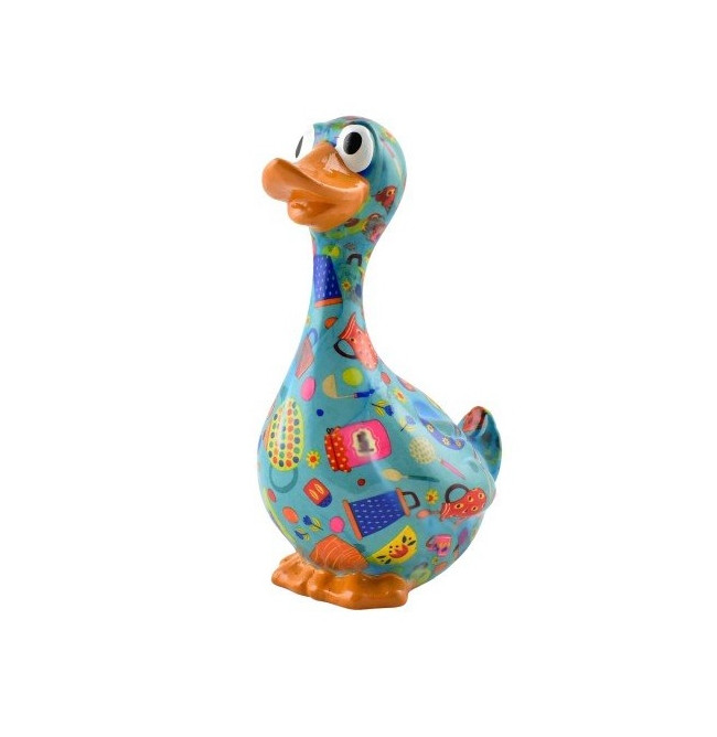 SALVADANAIO GOOSE GASTON M AZZURRO DECORO VARIO