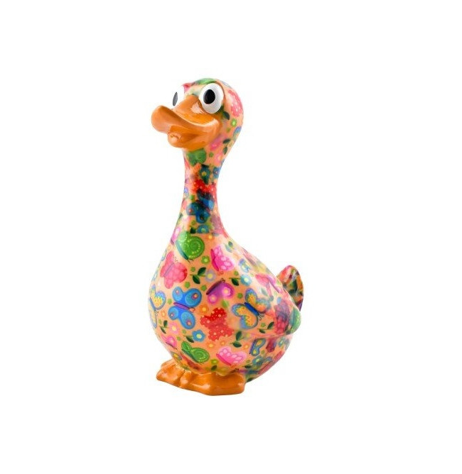 SALVADANAIO GOOSE GASTON M ROSA DECORO FARFALLE