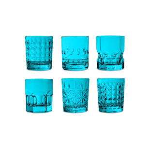 SET 6 BICCHIERI ACRILICO TURCHESE