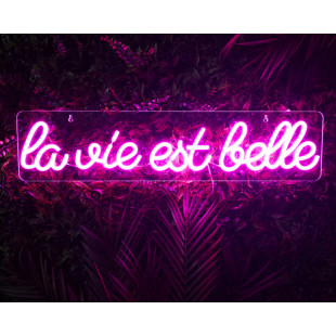 SCRITTA LED "LA VIE EST BELLE"