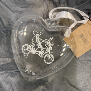 PALLINA CUORE 11CM "NOI DUE TANDEM"