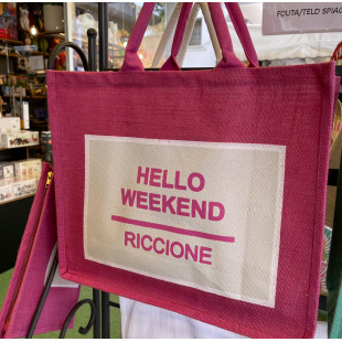 BORSA "HELLO WEEKEND RICCIONE" FUCSIA