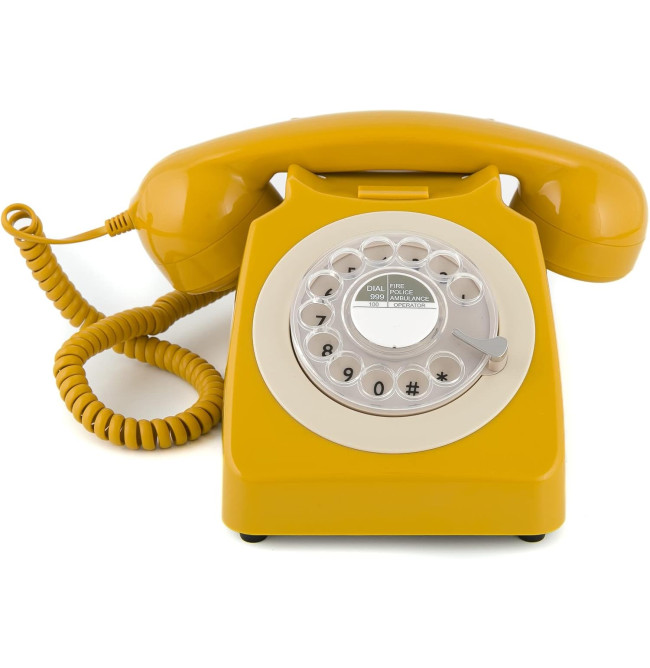 TELEFONO GPO746 ROTARY MUSTARD