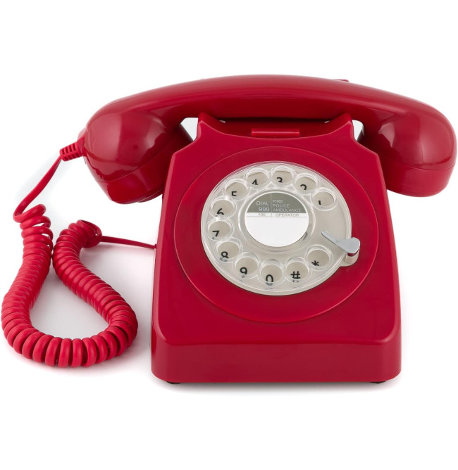 TELEFONO GPO746 ROTARY RED