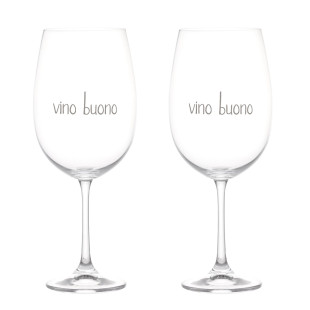 COPPIA CALICI "VINO BUONO"