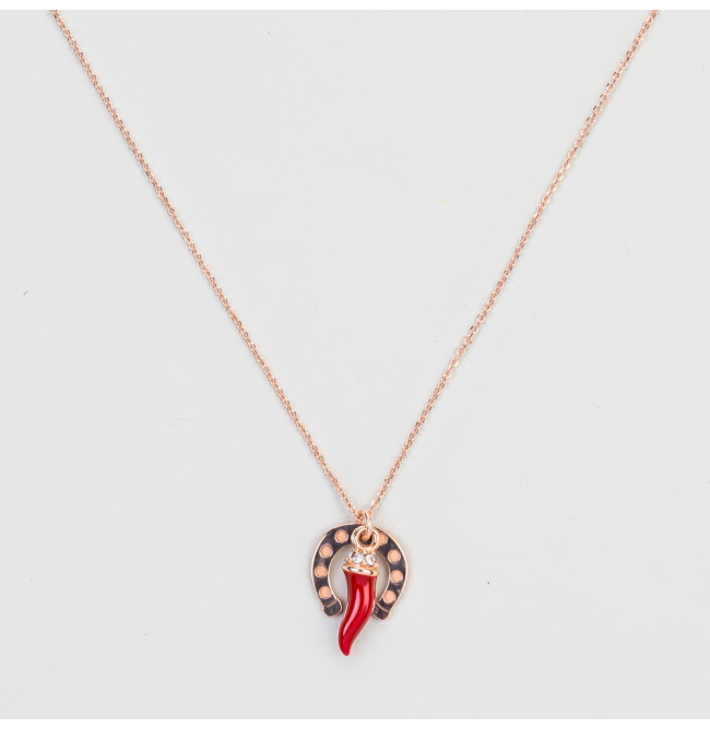 COLLANA CORNETTO E FERRO DI CAVALLO