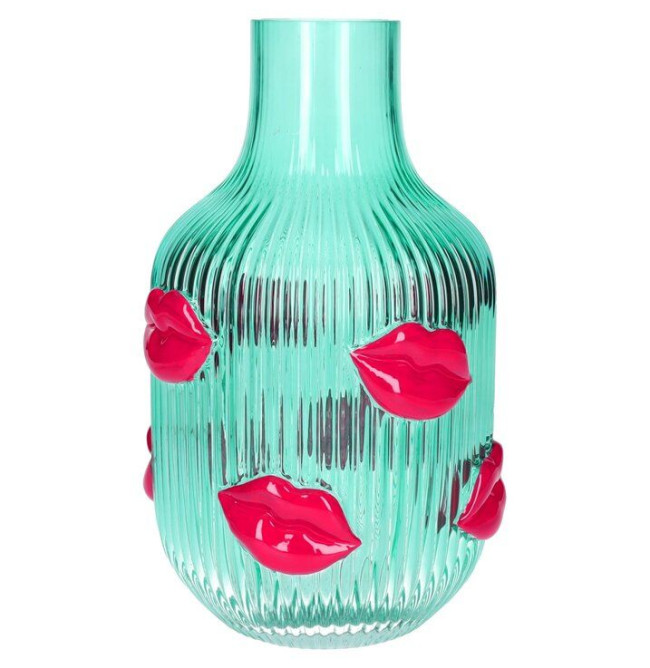 VASO L'AMOUR 25CM TURCHESE