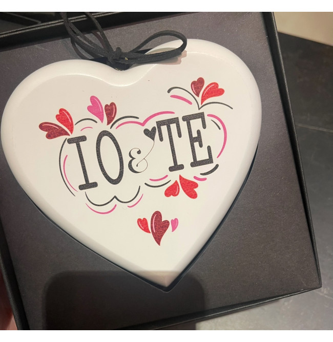 CUORE IN LEGNO "IO & TE"