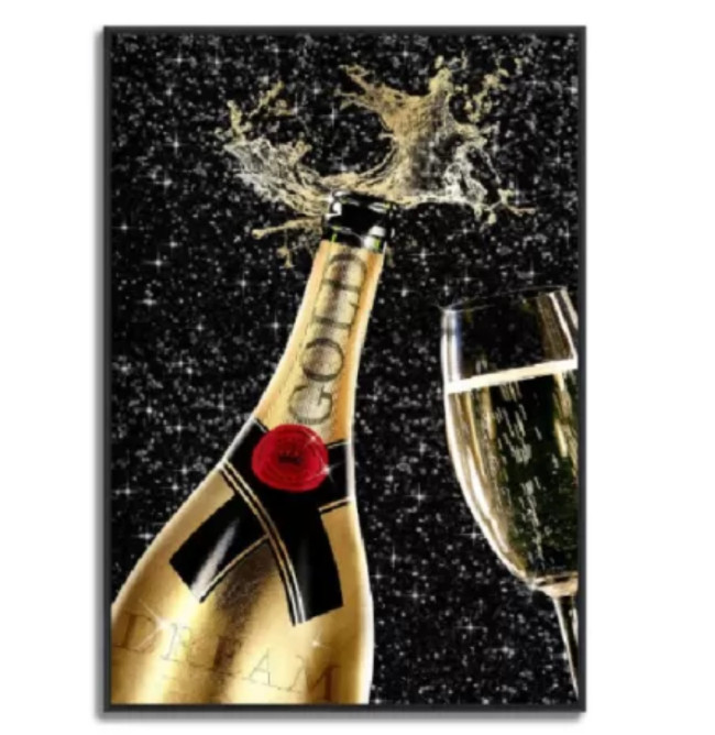 QUADRO IN VETRO CHAMPAGNE 60X80