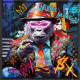 QUADRO LED MONKEY 80X80
