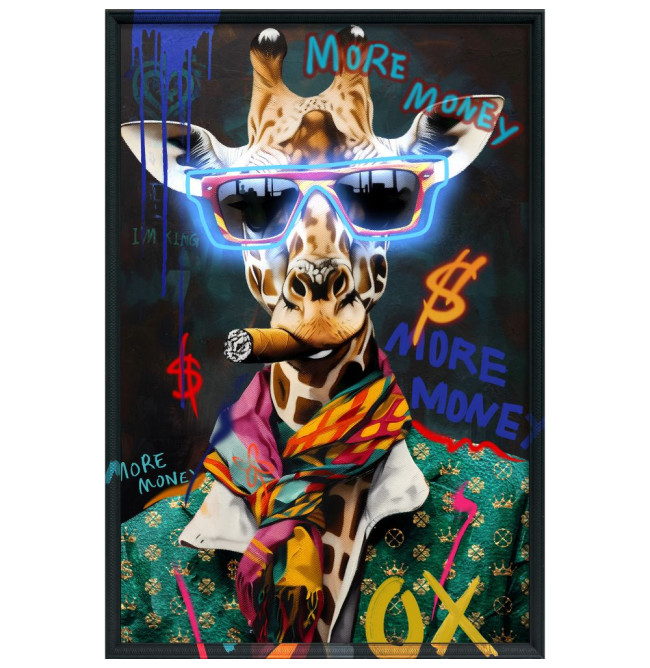 QUADRO LED GIRAFFA 60X90