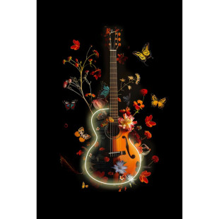 QUADRO LED CHITARRA 80X120