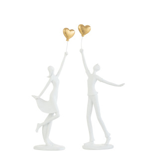 SCULTURA UOMO E DONNA CUORE ORO