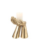 PORTA CANDELA MANI ORO