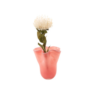 VASO RUFFLES ROSA MEDIO