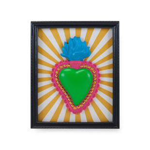 CORNICE DECORATIVA RETTANGOLARE CUORE RAGGI