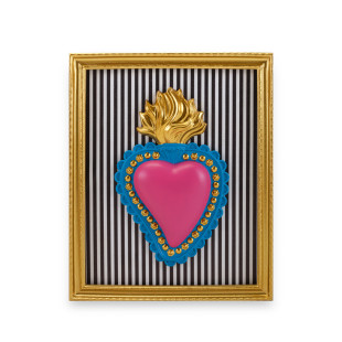 CORNICE DECORATIVA OVALE CUORE E RIGHE VERTICALI