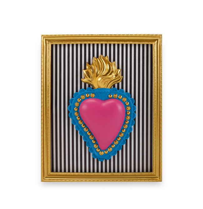 CORNICE DECORATIVA OVALE CUORE E RIGHE VERTICALI
