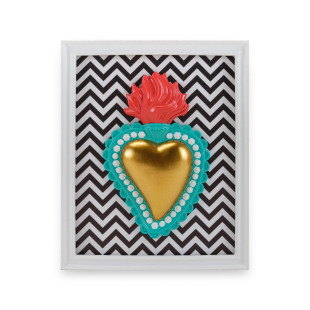 CORNICE DECORATIVA OVALE CUORE E ZIG ZAG