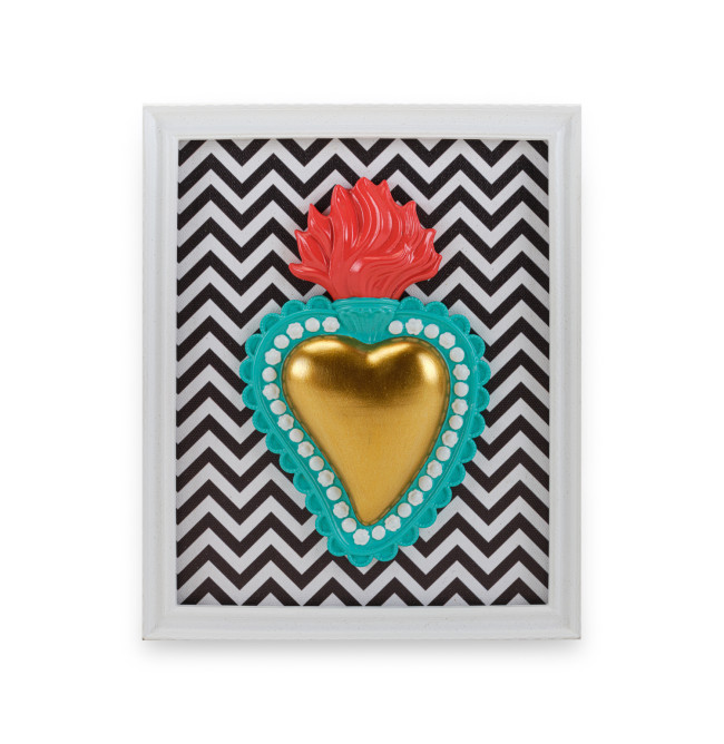 CORNICE DECORATIVA OVALE CUORE E ZIG ZAG