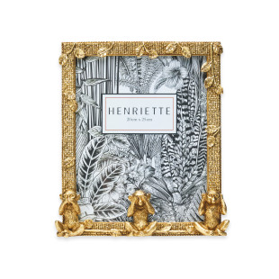 PORTA FOTO SCIMMIETTE ORO JUNGLE 20x25