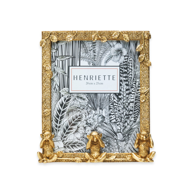 PORTA FOTO SCIMMIETTE ORO JUNGLE 20x25