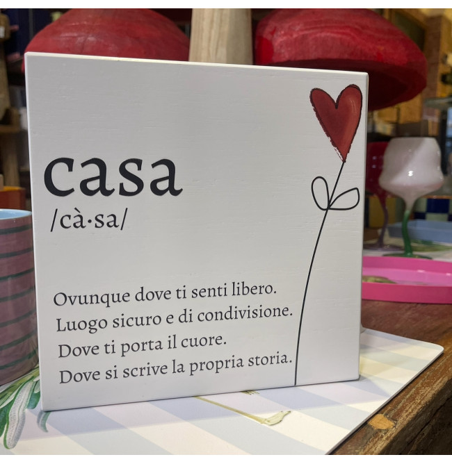 QUADRETTO IN LEGNO "CASA"