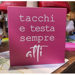 QUADRETTO IN LEGNO "TACCHI E TESTA"