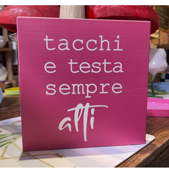 QUADRETTO IN LEGNO "TACCHI E TESTA"