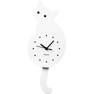 OROLOGIO A PARETE GATTO BIANCO