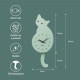 OROLOGIO A PARETE GATTO MENTA