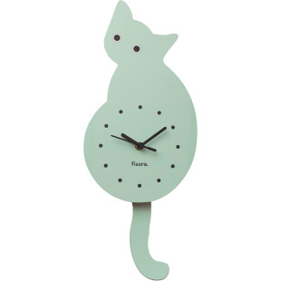OROLOGIO A PARETE GATTO MENTA