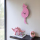 OROLOGIO A PARETE GATTO ROSA
