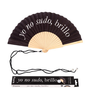 VENTAGLIO "YO NO SUDO BRILLO" NERO