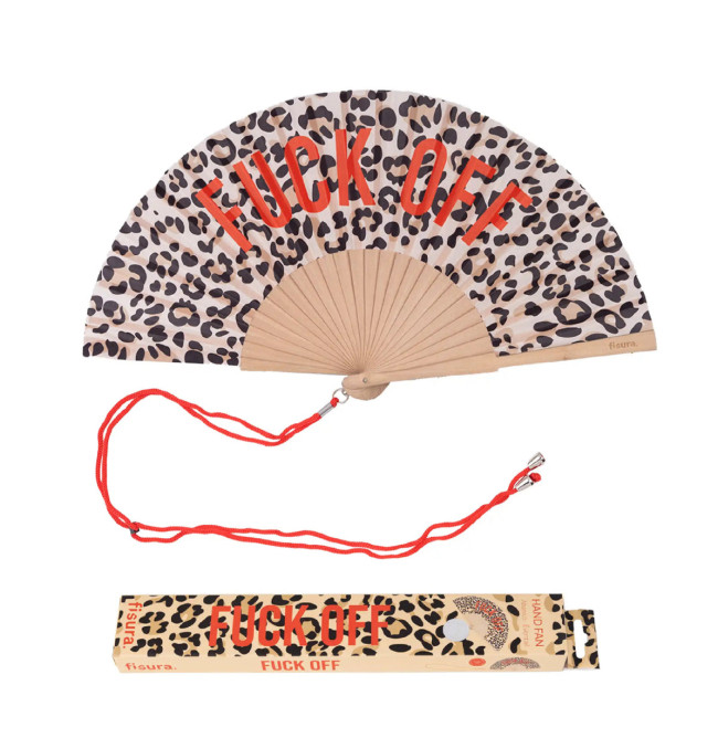 VENTAGLIO "FUCK OFF" LEOPARDO
