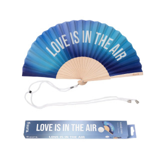 VENTAGLIO "LOVE IS IN THE AIR" AZZURRO