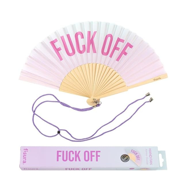 VENTAGLIO "FUCK OFF" ARCOBALENO