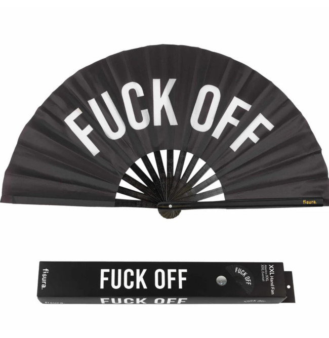VENTAGLIO XXL "FUCK OFF" NERO