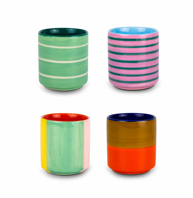 SET 4 TAZZINE IN STONEWARE