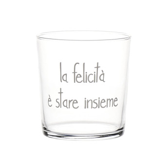 BICCHIERE "LA FELICITA' E' STARE INSIEME"